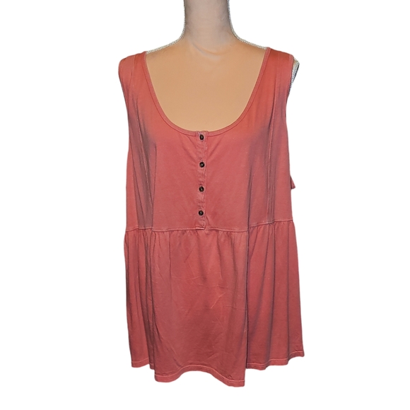 NWT Sonoma Plus Size Goods For Life Button Front Utility Tank 2X - Picture 2 of 5